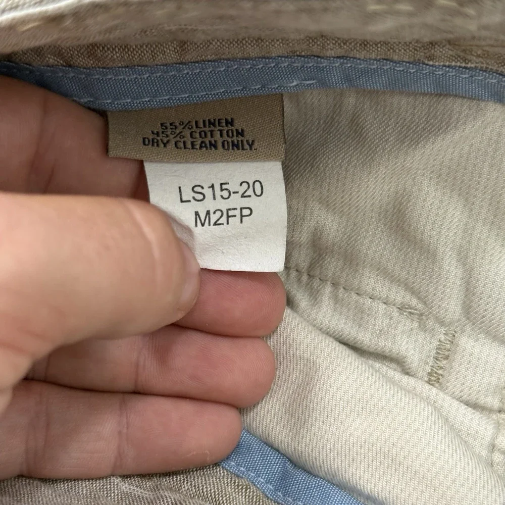 Mens 33 Bills Khakis M2P-DSBL Pants Pleated Derby Stripes Linen Cotton Striped